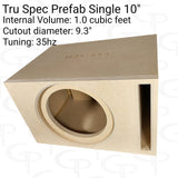 TRU SPEC Prefab Single 10" Subwoofer Enclosure Sundown SA 10v2