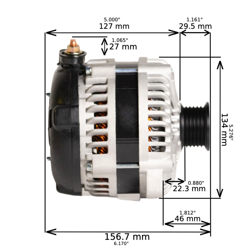 1992-1995 Chevrolet C2500 Suburban V8 5.7L cs130 High Output Alternator