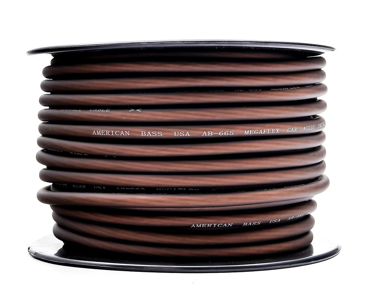 American Bass 8 Gauge Mega Flex Power Cable 100ft Roll