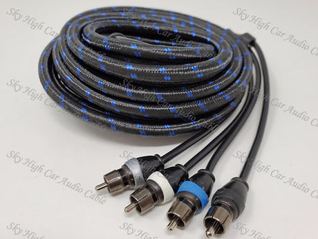 Sky High Car Audio 4 Channel Triple Shielded RCA's