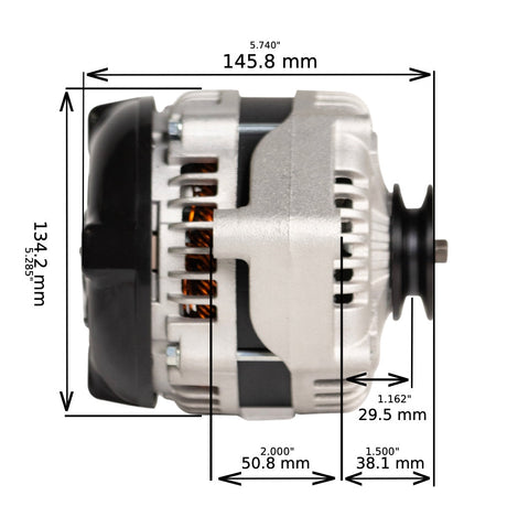 1970-1973 GMC P1500 5.0L 12si 250-320amp High Output Alternator