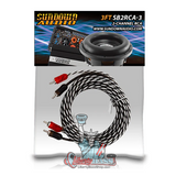 Sundown Audio SB2-3FT 2-Channel RCA Interconnect Cables