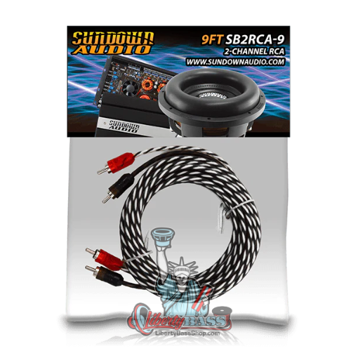 Sundown Audio SB2-9FT 2-Channel RCA Interconnect Cables