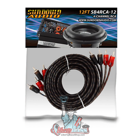 Sundown Audio SB4-12FT 4-Channel RCA Interconnect Cables