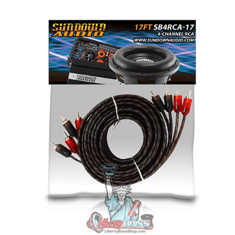 Sundown Audio SB4-17FT 4-Channel RCA Interconnect Cables