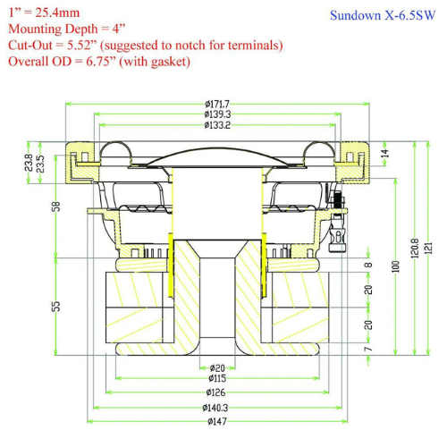 Sundown Audio Xv.2 6.5" Subwoofer