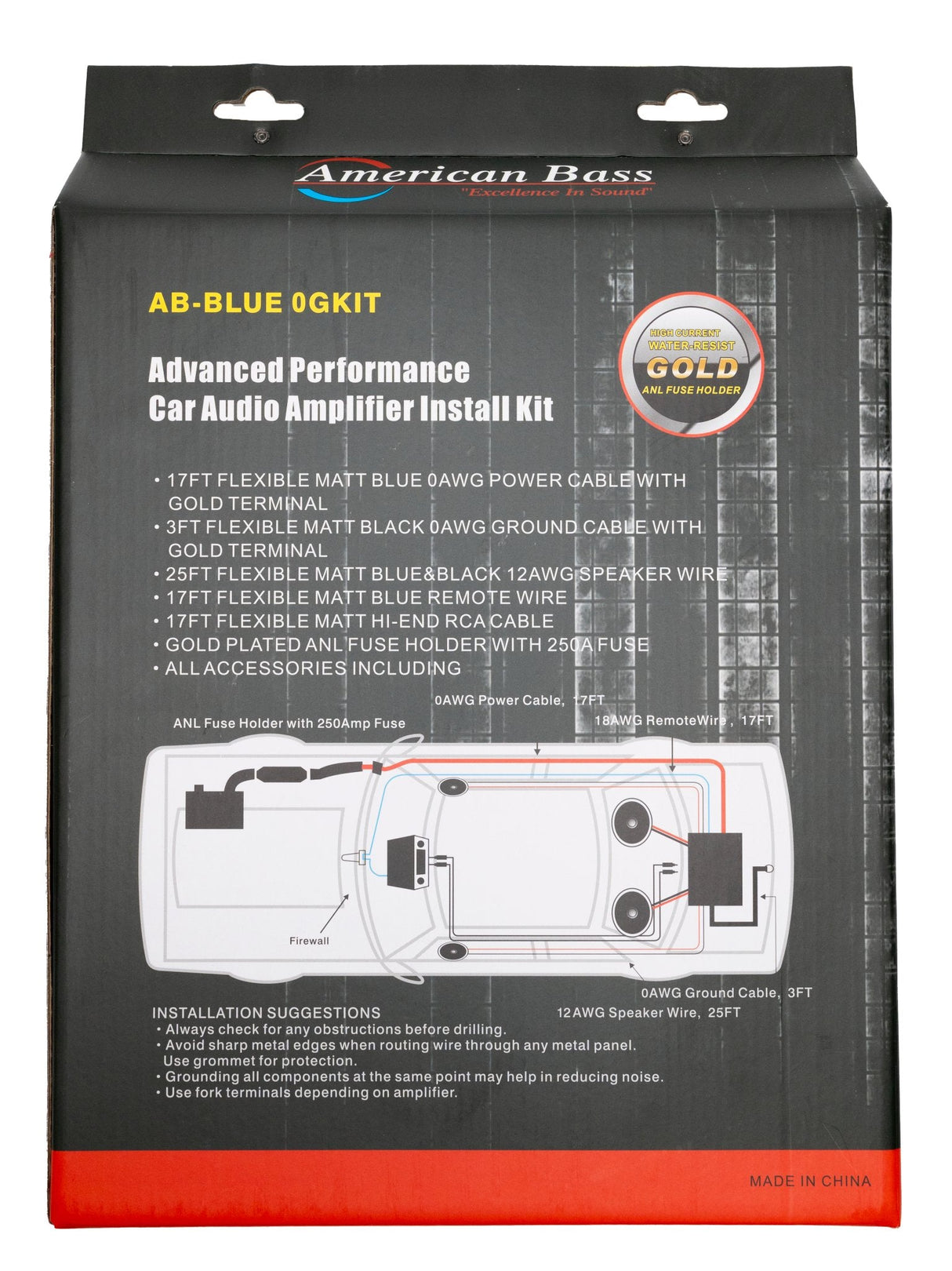 American Bass American Bass 4 Gauge Amplifier Kit