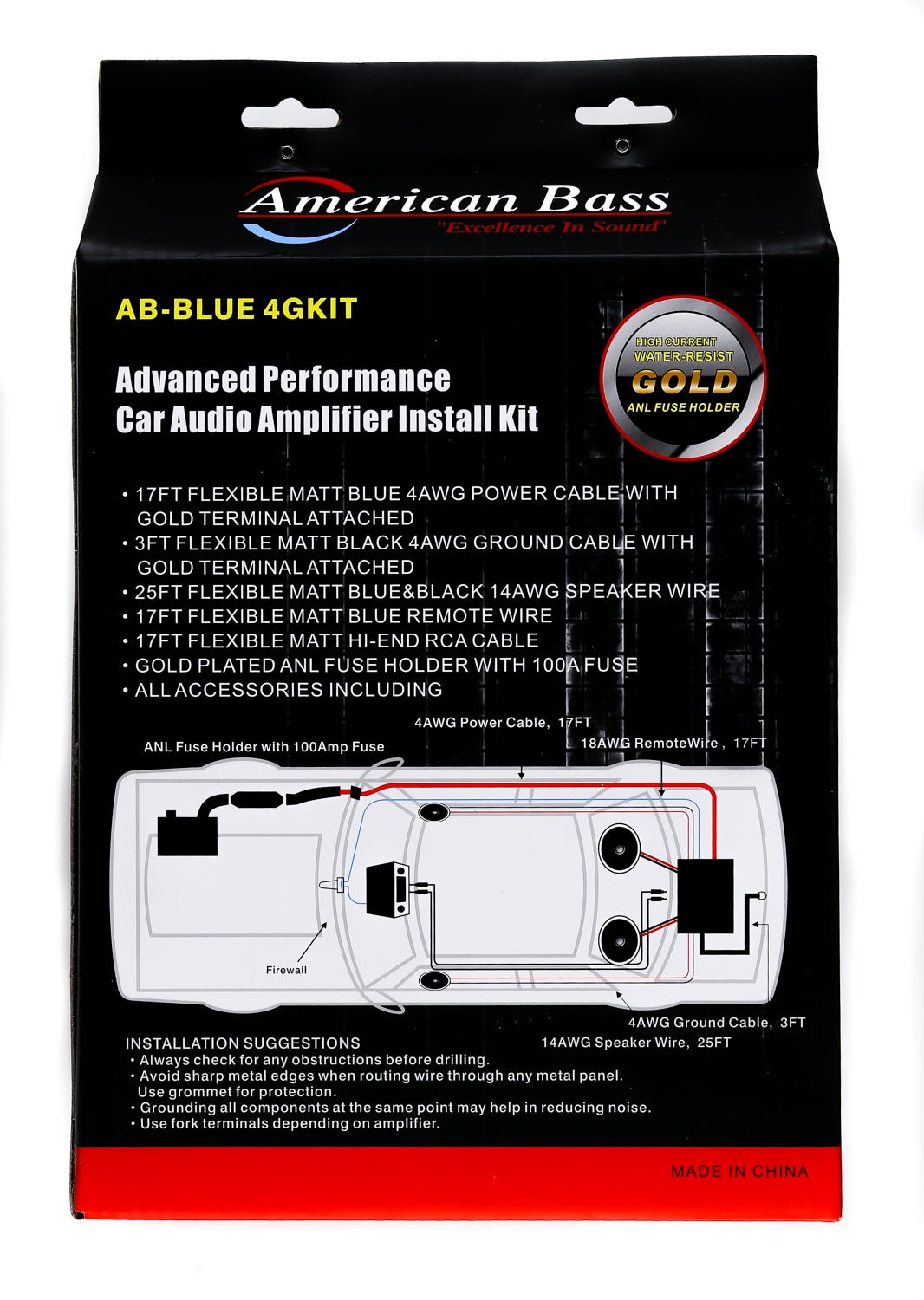 American Bass American Bass 4 Gauge Amplifier Kit