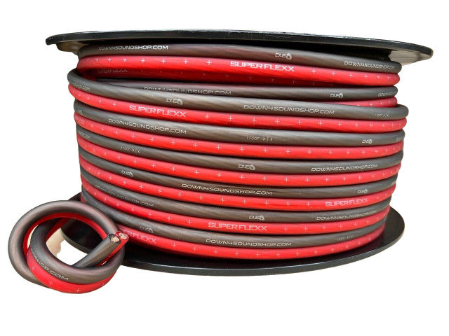 DOWN4SOUND 125FT 8 GAUGE CCA SPEAKER WIRE ( RED/BLACK )