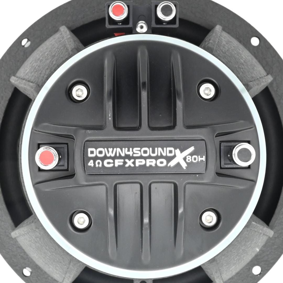 DOWN4SOUND CFX-PROx808H - 8" Carbon Fiber NEO 2-Way Full Range Pro Audio Water Resistant Coaxial Speaker - 200W RMS