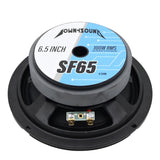 DOWN4SOUND D4S-SF658 - 6.5" Shallow Mount Midrange Speaker - 100W RMS, 8 Ohm High-Performance Audio Driver