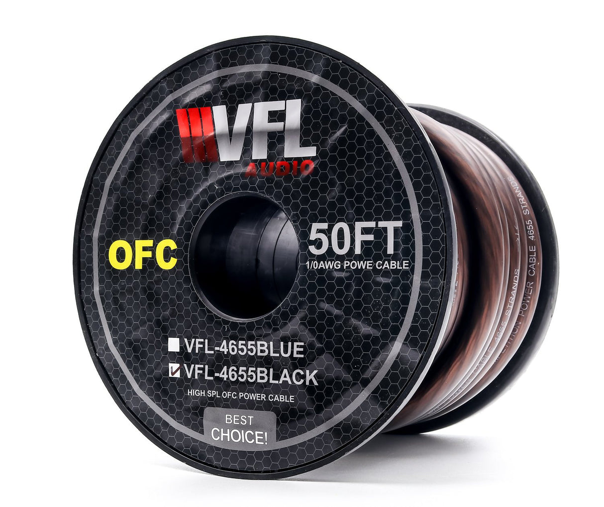 American Bass VFL 1/0 Gauge OFC Wire 50ft Roll